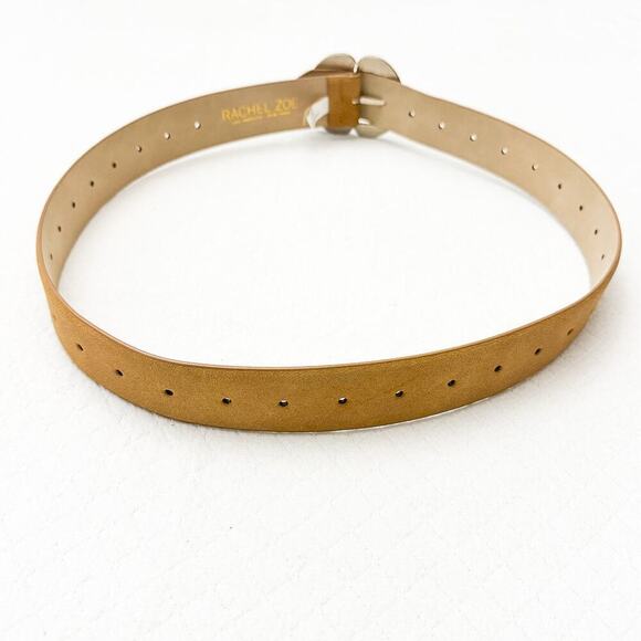 Rachel Zoe Cream Suede Leather Belt Silver Buckle Size M NWT - Picture 5 of 5
